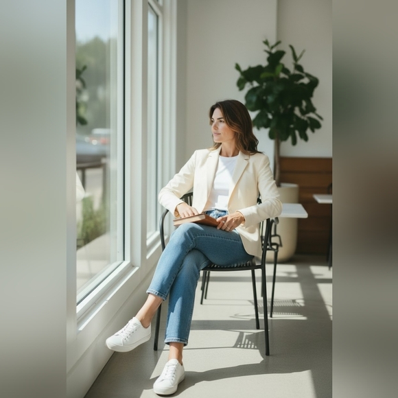 Ann Taylor Jackets & Blazers - Ann Taylor Women's Ivory Blazer